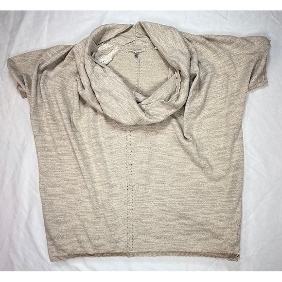 Anthropologie Knitted & Knotted Celise Drape Neck Pullover Medium Top Gold/Beige - Picture 11 of 11